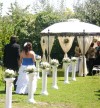 decoración para matrimonios. arcos florales, pérgolas, pilares, piletas.