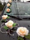 exclusivas decoraciones para autos de novios con flores artificiales 