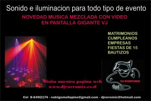 rodrigo Anuncios gratis para novios en Puente Alto |  Musica para eventos Audio iluminaci&oacute;n eventos m&uacute;sica dj matrimonios karaoke, Audio � Iluminaci&oacute;n profesional para eventos