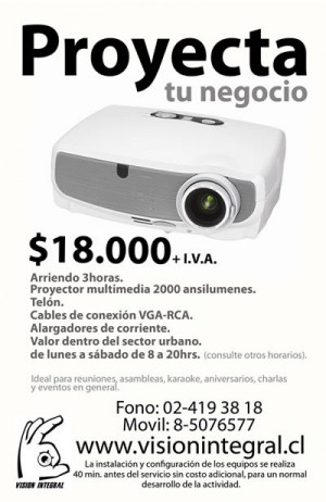 Daniel Espinoza C Novios y novias en Ñuñoa |  Arriendo data show con telon portatil incluido , $18000 por 3 hrs