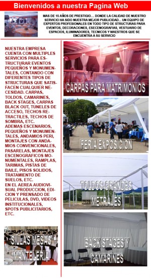 CARPAS GERMANIA Anuncios gratis para novios en Concepci&oacute;n |  ARRIENDO DE CARPAS Y TOLDOS PARA MATRIMONIOS, EVENTOS EN GENERAL, CARPAS, TOLDOS, ESCENARIOS, PASARELAS, PISTAS DE BAILE