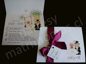 Ana Pino Novios y novias en Santiago |  PARTES DE MATRIMONIOS PERSONALIZADOS, Hermosos partes de matrimonio con diseños exclusivos