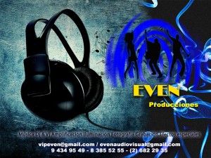 EVEN PRODUCCIONES Anuncios gratis para novios en Las Condes |  audio profesional, dj, vj, para matrimonios, AMPLIFICACION, ILUMINACION, DJ, VJ, KARAOKE