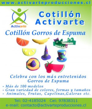 Activarte Anuncios gratis para novios en Las Condes |  Cotill&oacute;n Gorros de Espuma, Galeras, Capelinas, Frutas, Animales etc, en distintos tama&ntilde;os y colores ..