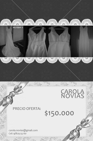 CAROLA NOVIAS Novios y novias en Providencia |  liquidación de vestidos de novia a 150.000 marca PRONOVIA FASHION GROUP, REMATE TOTAL VESTIDOS NOVIA