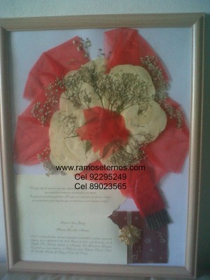 ramo eterno Anuncios gratis para novios en Providencia |  ten el ramo de novia con el cual te casaste para toda la vida en un marco , tu ramo de novia en un marco para que botarlo !