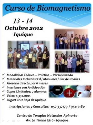 Centro Apinorte Anuncios gratis para novios en Iquique |  Curso de Biomagnetismo en Iquique, Biomagnetismo Curso en Iquique