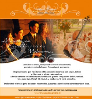 Horacio Silva Duarte Anuncios gratis para novios en Vi&ntilde;a del Mar |  M&uacute;sica cl&aacute;sica en vivo para eventos, Repertorio a elecci&oacute;n de los novios