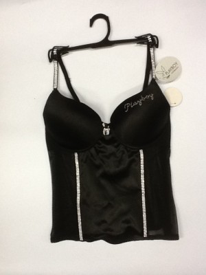 gloria Anuncios gratis para novios en Santiago |  Corcet y pantaletas  playboy color negro, Lenceria exclusiva playboy  negra con strass