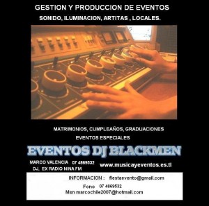 MARCO VALENCIA Anuncios gratis para novios en Santiago |  MARCO VALENCIA DJ BLACKMEN EX  NINA FM  , SONIDO LUCES , DJ , SONIDO LUCES  ARTISTAS PARA BODAS 