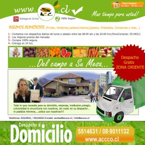 ACC Co Ltda Anuncios gratis para novios en Las Condes |  Frutas ,Verduras e insumos alimenticios a domicilio http://www.accco.cl, ACC Co Ltda, ES EL MEJOR DELIVERY DOMICILIARIO E INSTITUCIONAL.. 