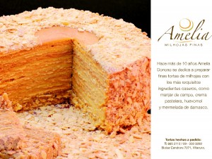 Amelia Donoso Anuncios gratis para novios en Vitacura |  tortas de milhojas finas, manjar de campo, huevomoll, crema pastelera, mermelada de damasco