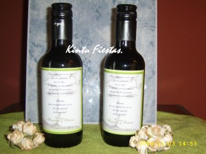 Marjorie Diaz M. Anuncios gratis para novios en Talca |  Recuerdos de Bodas., Botellines de vino Personalizados Kintu Fiestas.