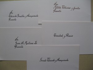 Glor Anuncios gratis para novios en Las Condes |  Caligrafia ABC Chile, escribo tus sobres para los partes de matrimonio
