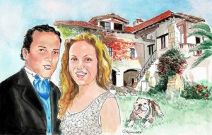 Carlos L&oacute;pez Oro Anuncios gratis para novios en Concepci&oacute;n |  Retratos en Acuarela de los Novios, Retratos para los novios