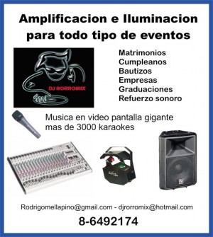 rodrigo Anuncios gratis para novios en Lo Barnechea |  M&uacute;sica Envasada,videos en pantalla ,Iluminaci&oacute;n, Amplificaci&oacute;n, Audio. Soni, Audio � Iluminaci&oacute;n profesional para eventos
